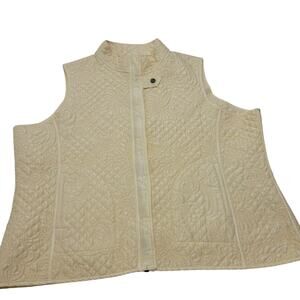 Kiko 100% silk butter yellow vest full zip quilted lagenlook